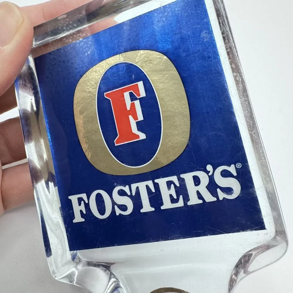 Beer Tap Handle Fosters Foster's Lager Australian Vintage Bar Acrylic Pub Tavern